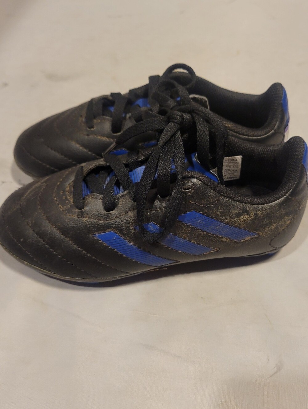 Boy's Adidas Goletto VIII Molded Soccer Cleats in Black Royal  SIze 11.5 Toddler